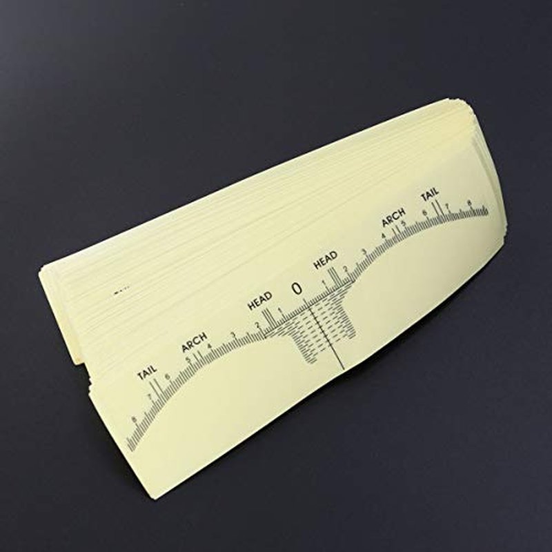 100 pcs Disposable Eyebrow Ruler Sticker Eyebrow Shaping Tools for Makeup Measurement Tattoo Supplies