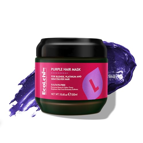 Purple Hair Mask Deep Repair for Blonde & Silver Hair - 18.6 oz Sulfate-Free