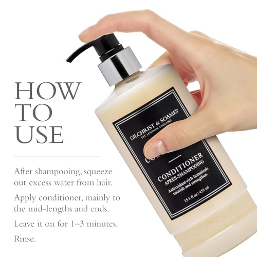 Gilchrist & Soames London Collection Conditioner ? Pure Sulfate, Paraben, & Cruelty Free Formula for All Hair Types, Gentle Clarifying & Moisturizing Care with Crisp, Clean Scent, 15.5 oz.