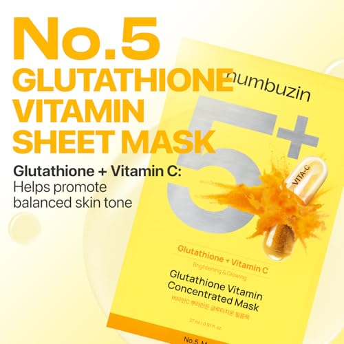 Vitamin Boost Sheet Mask Pack of 2 - Glutathione & Vitamin C for Radiance & Hyperpigmentation