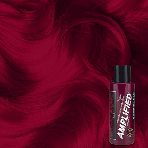 Vampire Red Hair Dye Set - 4 Fl Oz Per Bottle, Pack of 2, Semi-Permanent, Deep Blood Red - Vegan & Ammonia-Free