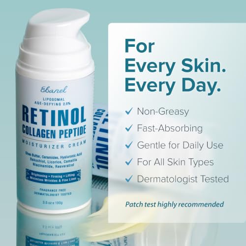Retinol Face Cream with Collagen & Hyaluronic Acid - Anti-Aging Moisturizer