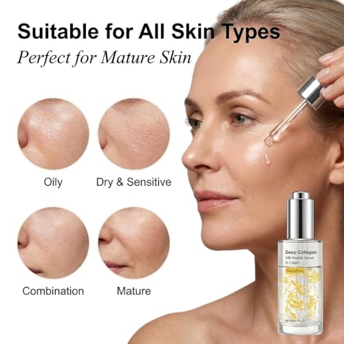 Deep Collagen Silk Peptide Serum for Face with Collagen & Copper Peptides