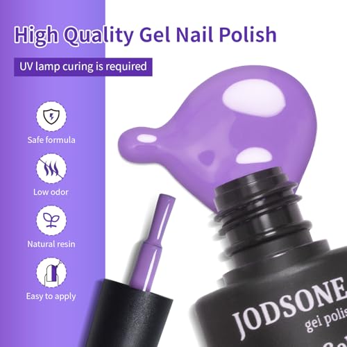 JODSONE Gel Nail Polish Kit with UV Light Set-08, 55 Colors & Top Coats