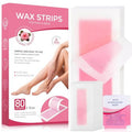 60 PCS Wax Strips for Hair Removal: 40 Body & 20 Facial Hair Removal for Women - Waxing Kit for Women, Face, Eyebrow, Arms, Legs, Chest, Back, Bikini/Brazilian Waxing Strips & 4 Calming Oil Wipes