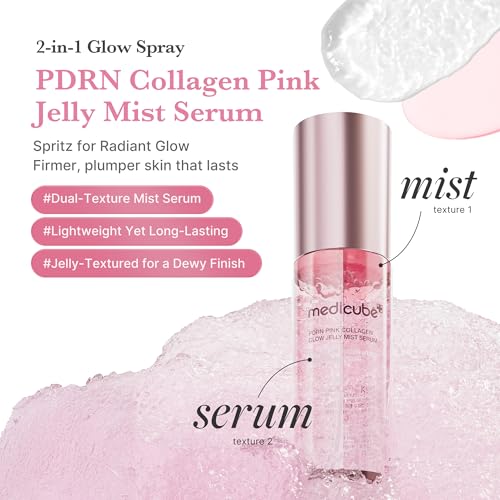 SPF 50 Sunscreen & Hydrating Glow Mist Duo - No White Cast, Collagen & PDRN
