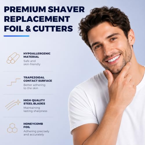 Replacement Foil and Cutter Bar for Wahl Shaver - Compatible with Models 7031-100, 7043-100