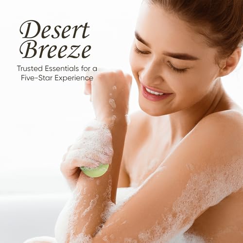 Travel Size Hotel Body Bar Soap 100 Count 1 oz Bars Guest Amenities for Vacation Rentals and Short Term Rentals Paraben Free Lemon & Chamomile Scent Infused with Aloe and Olive Oil by Desert Breeze