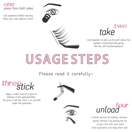 ALICROWN Brown Lash Clusters Cat Eye Cluster Eyelash Extensions Manga Eyelash Clusters Left & Right Natural Lash Extensions Spiky Cluster Lashes C Curly Fox Eye Individual Lashes Fairy Eyelashes