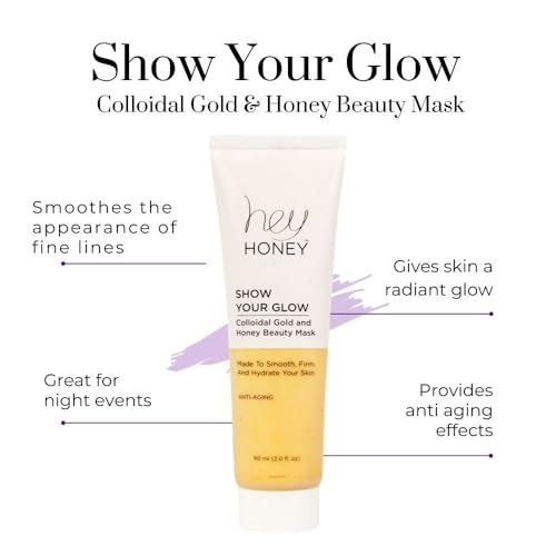 Anti-Aging Face Mask with Collodial Gold & Honey - Hydrating Skin Treatment for Face Hands Elbows