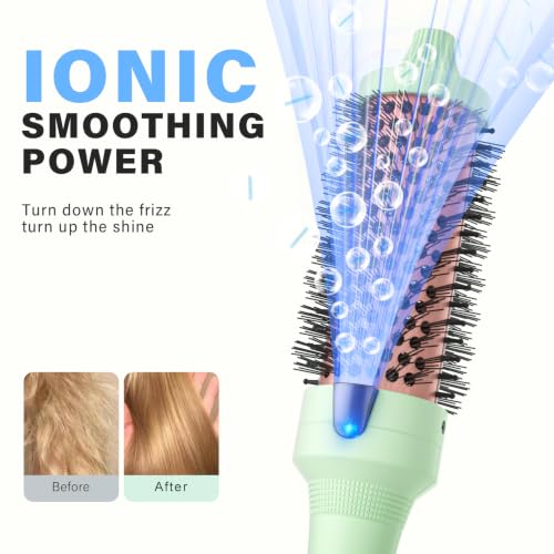 Electric Hair Brush 1.5 Inch - Salon-Quality Blowout & Curl Styling Tool - Black