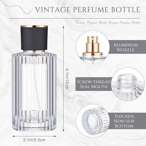 12 Pack 100ml Refillable Perfume Bottles with Gradient Colors - Travel & Makeup