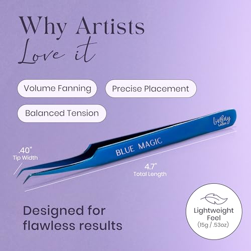 Professional Eyelash Extension Tweezers Curved Volume Fan Tool