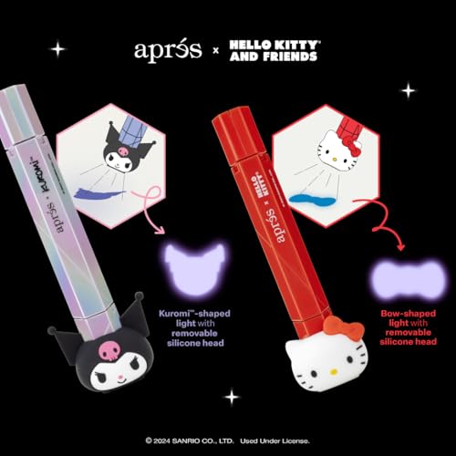 APR?S x Hello Kitty¢ç Omni Light, Gel-X UV LED Nail Lamp, Flash Curing Wand, Handheld or Standing Cordless Nail Lamp for Gel Nails