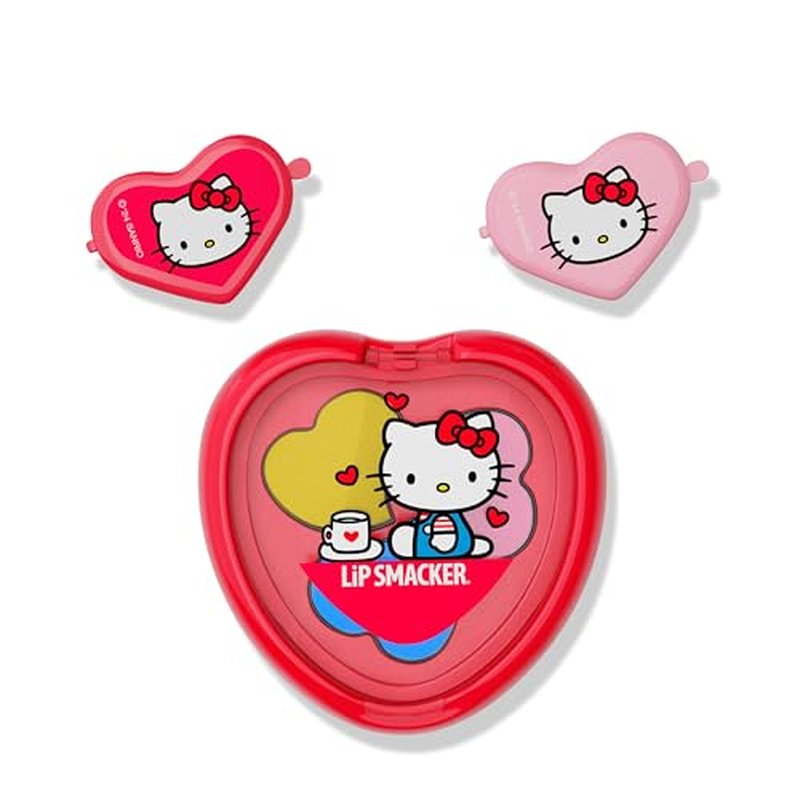 Lip Smacker Hello Kitty Beauty Set ? Includes Pigment Palette, Lip Balm & Hair Barrettes, Fun & Collectible Sanrio Gift for Kids and Fans