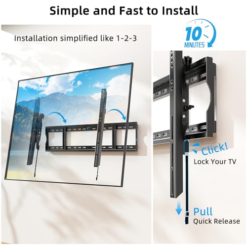 Heavy Duty Tilting Wall Mount for 55-130 Inch TVs - VESA 900x600, 220 lbs