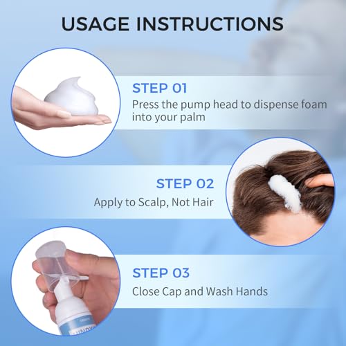Minoxidil Foam for Hair & Beard Growth - 2.8 Fl Oz Pack of 5 - 6 Month Supply