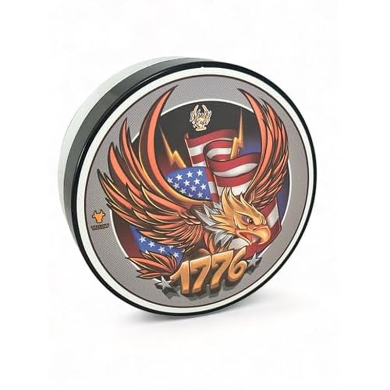 1776 Shaving Soap. Donkey Milk, Water Buffalo Milk, Whey Proteins, Tallow, Hops Extract. Osmanthus, Benzoin, Labdanum, Grapefruit, Artemisia, Tarragon, Patchouli, Musk, Tonka Bean, Cedarwood