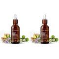Kreyol Essence - Haitian Black Castor Oil for Skin and Hair, Glass Bottle - Cold Pressed Castor Oil, Fuller-Looking Hair, Hexane Free, Natural Humectant | 3.4 Fl Oz | Rosemary Peppermint (Pack of 2)