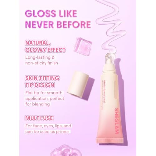SHEGLAM Mirror Move Multi-functional Clear Gloss High Shine Moisturizing for Makup