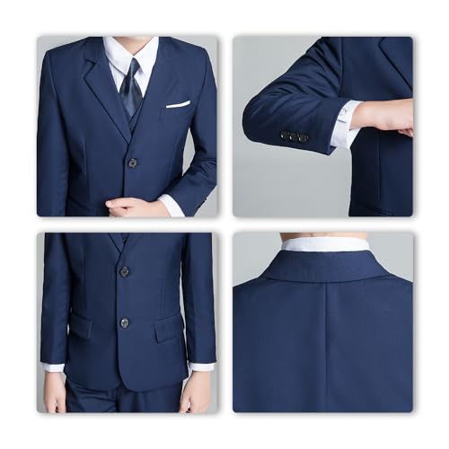 JPF Boy's Formal Suit Set Slim Fit Kids Tuxedo Suits for Wedding Teen Toddler Boy Dress Suit Outfit