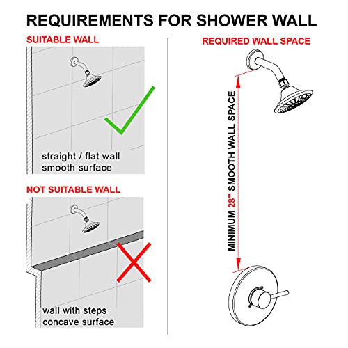 Handheld & Rain Shower Combo with 27.5-Inch Stainless Steel Bar - Polished Chrome