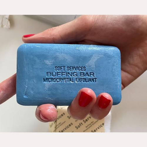 SOFT.SERVICESS Buffing Bar Microcrystal Exfoliating Body Bar for KP and Ingrown Hair (2 pack, 7.5 oz)