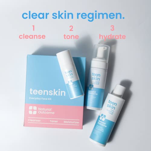 Teen Skin Care Kit 3-Step Acne Face Wash Toner & Moisturizer Set