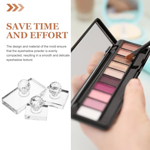 Didiseaon 3Pcs Eyeshadow Pressing Tool Set for Powder Blush Highlighter and Contour Compact Cosmetic Mold for Smooth Makeup Diy