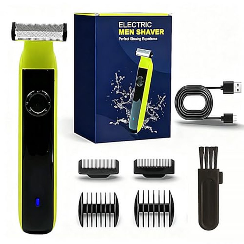 2025Beard & Body Hair Trimmer for Men [All-in-One] USB-C Fast Charging, Adjustable Comb,Groin & Ball Hair Painless Electric Shaver, Travel Razors, Dry Cordless Foil Shavers,Low Noise