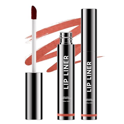 Peel Off Lip Liner Stain - Non-Stick Cup & Long Lasting Comfortable Vivid Color Tattoo Peel Off, Waterproof Peel Off Lip Stain for Beauty & Charming Lip Makeup | Vegan and Cruelty Free (#03 Rose)