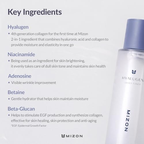 Hyaluronic Acid Water Toner for Hydration & Skin Elasticity - 4.39 oz
