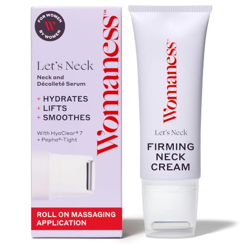 Womaness Neck Tightening Serum with Cooling Roller, 50ml – Skin Firming & Anti-Aging