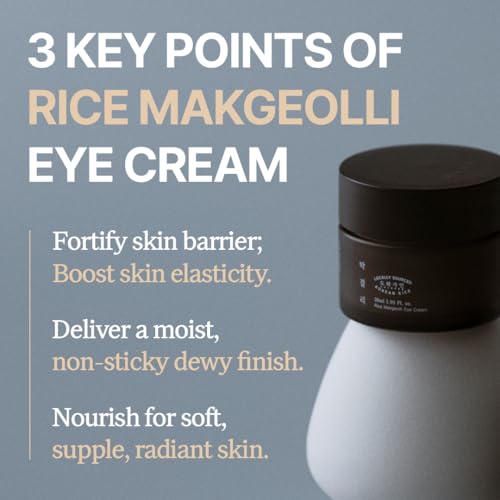 Rice Makgeolli Eye Cream ? Deeply Hydrating & Nourishing ? Made with Domestically Sourced Korean Rice ? 30 ml (1.01 Fl Oz) ? Korean Skincare