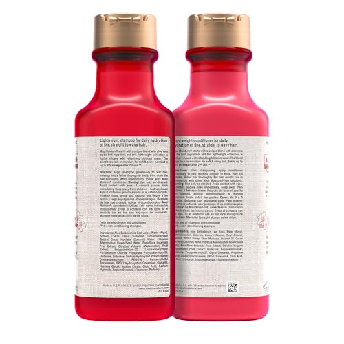 Maui Moisture Lightweight Hydration + Hibiscus Water Shampoo + Conditioner, Nourishing Aloe Vera Softens & Quenches Hair, Vegan & Silicone-Free, 13 Fl Oz, 2 Pack