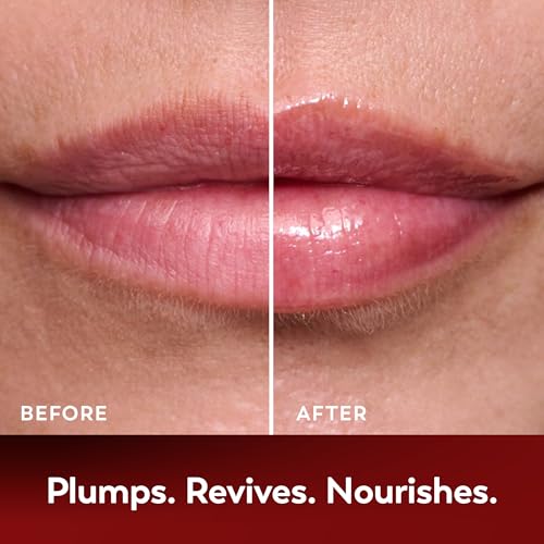 Olay Regenerist Lip Plumper Gloss, Plumping Lip Gloss for Women, Anti-Aging Skin Care, Treatment for Fuller Look & Smoothing Lines, Night Mask, Cooling Tip, Shea Butter & Coconut Oil, 0.5oz