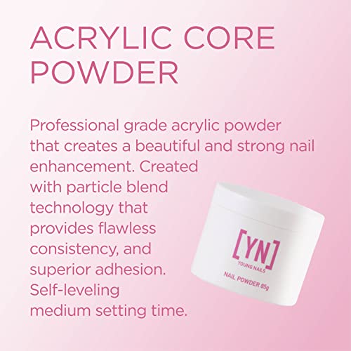 Self-Leveling Acrylic Nail Powder - Clear Nude Pink White, 85g - Variation of Clear / 85 Gram