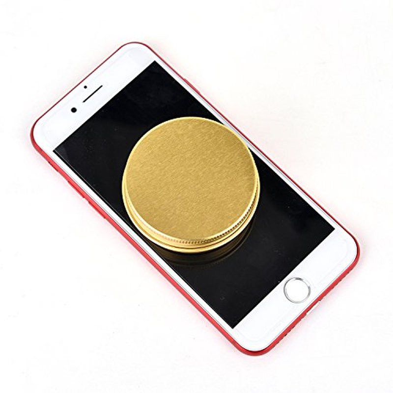 Aluminum Metal Tins 1 Ounce 48 Pack Round Tin Containers Storage Tins Metal Jars Empty Lip Balm Container Small Containers with lids,Gold