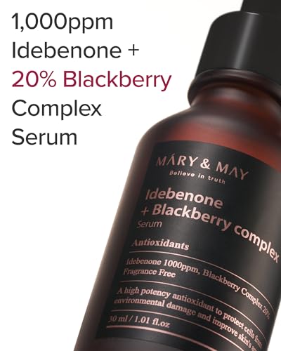Mary&May Idebenone Blackberry Face Serum 1.01 Fl Oz - Antioxidant Skin Care