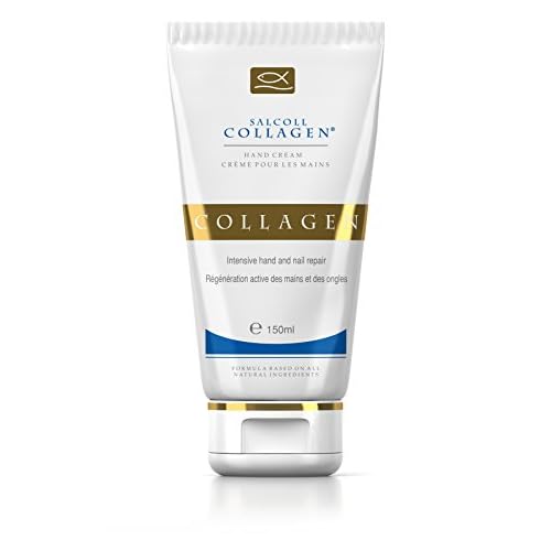 Salcoll Pure Bioactive Anti-Aging Collagen Repair Hand Cream - Hypoallergenic Moisturizing Lotion, Dry Skin Relief, All Skin Types, 150 ml