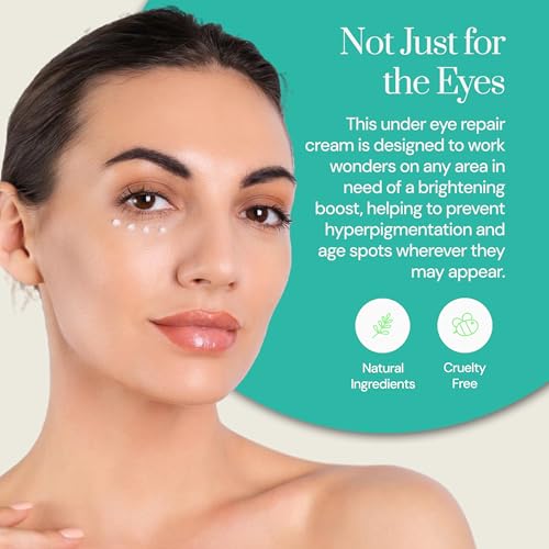 Soapstones Bright Eyes Moisturizing Eye Cream for Dark Circles & Spot Defense - Shea Butter, Avocado Oil, & Sweet Almond Oil Under Eye Cream for Aging Lines, Scars, and Discoloration