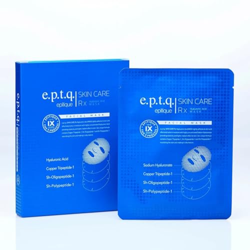 Hyaluronic Acid Sheet Mask Pack for Hydration & Brightening - 5 Count