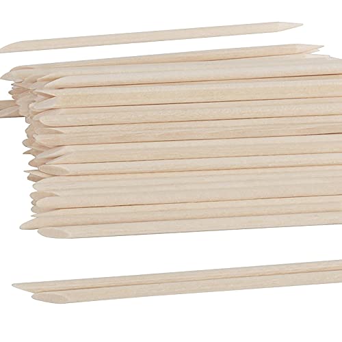2000 Pack Orange Wooden Cuticle Sticks for Manicure & Pedicure - Double Sided Nail Care Tool