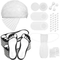 125 Pcs Spray Tan Tanning Essentials Accessories Kit 25 Set Disposable Caps Underwear Feet Pads Nipple Cover Nose Filter Plugs for Beauty Salons Home Sunless Tanning (White)