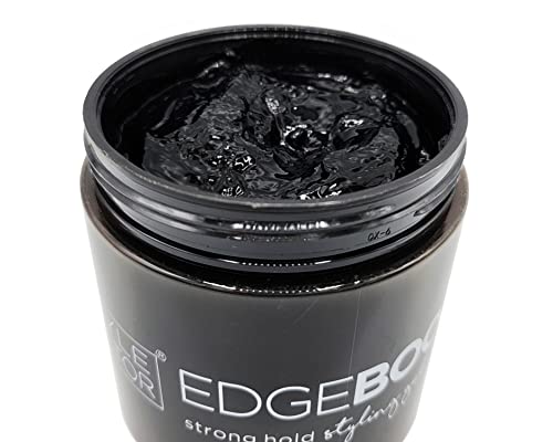 Strong Hold Hair Gel with Darkening Effect - Natural Black, 16.9 Oz
