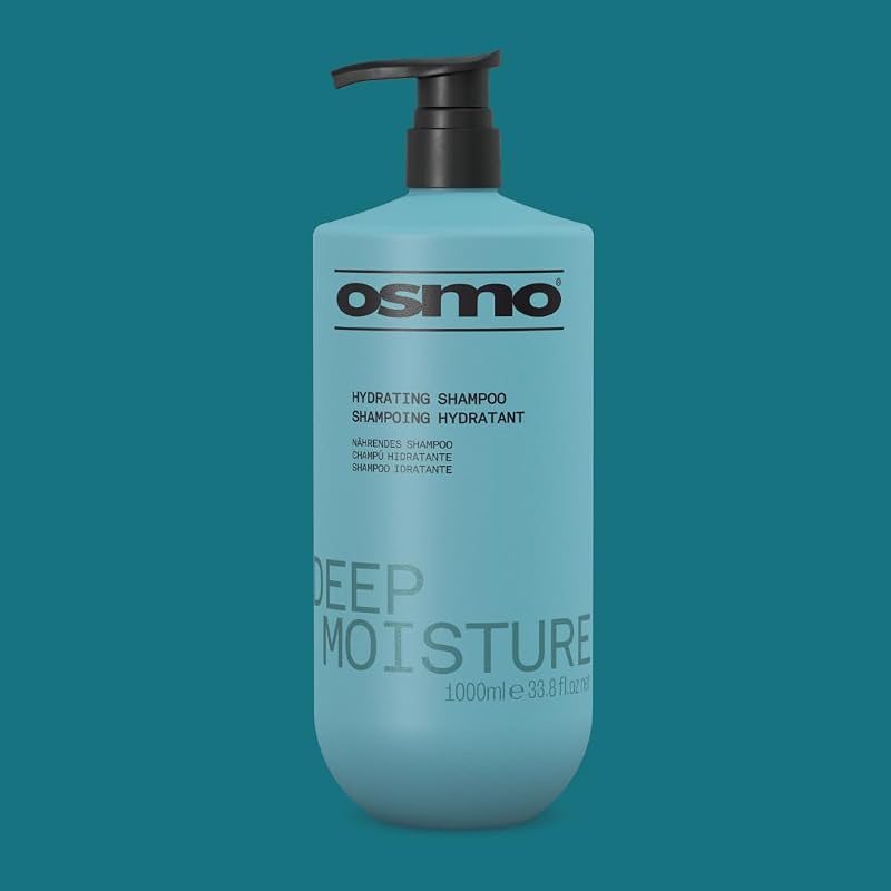 Osmo Deep Moisture Shampoo 1000ml - Frizz Control with Ylang Ylang, Patchouli & Panthenol Pro‑Vitamin B5 (33.8 fl oz Pack of 1) - New Packaging