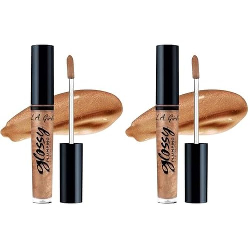 L.A. Girl Glossy Plumping Lipgloss, Fancy GLG925 (Pack of 2)