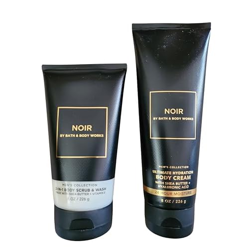 Bath & Body Works Men's Noir Ultimate Hydration Body Cream and Body Scrub