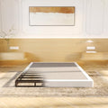 Queen Size 3 Inch Heavy Duty Metal Box Spring Bed Base with Fabric Cover - Sturdy Support