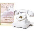 FiayaCom Audio Guest Book Wedding Phone with One-Touch Playback & Adjustable Volume (White S)
